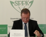 predseda SPPK Milan Semančík pred tlačovou besedou 