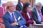 zľava: Dilyana Slavova, Volker Petersen, Jonathan Peel - členovia EHSV, prednášajúci konferencie 