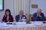 zľava: Dilyana Slavova, Jonathan Peel, Volker Petersen - členovia EHSV, prednášajúci konferencie 